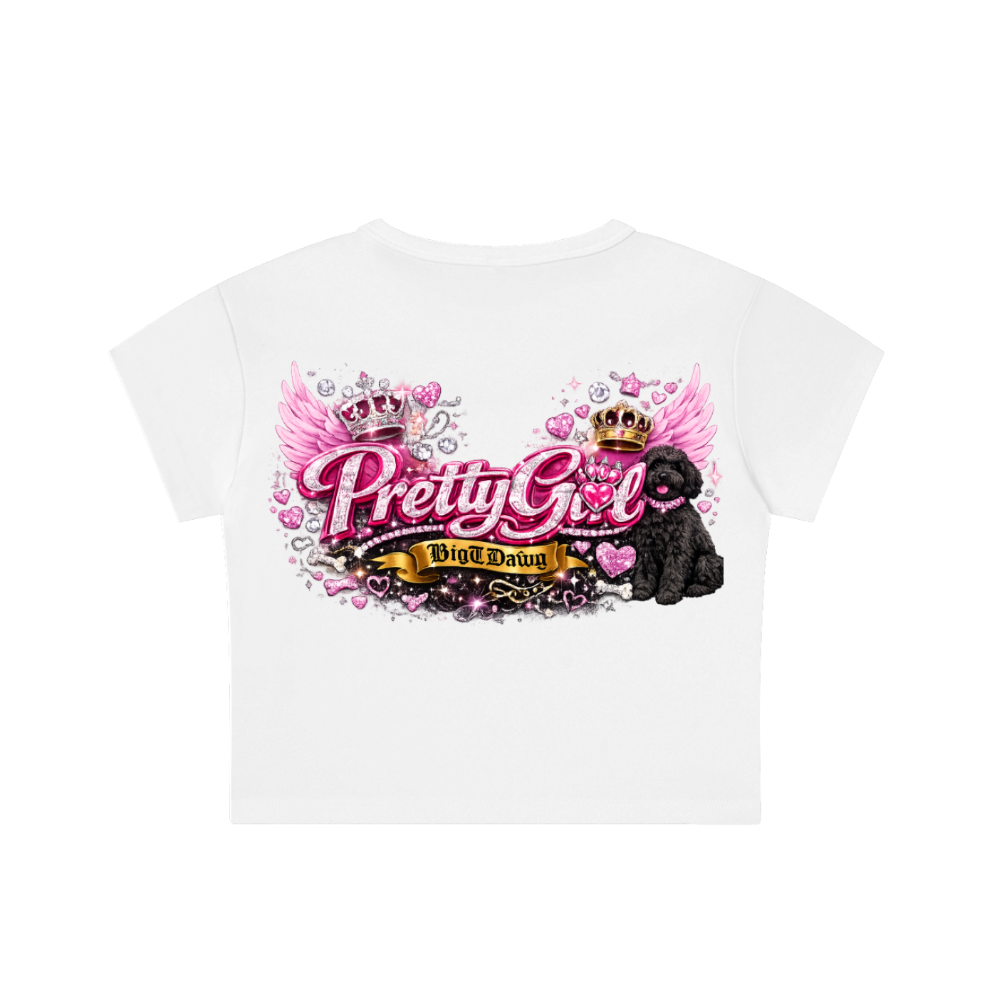 PrettyGirl Snow Washed Crop Top