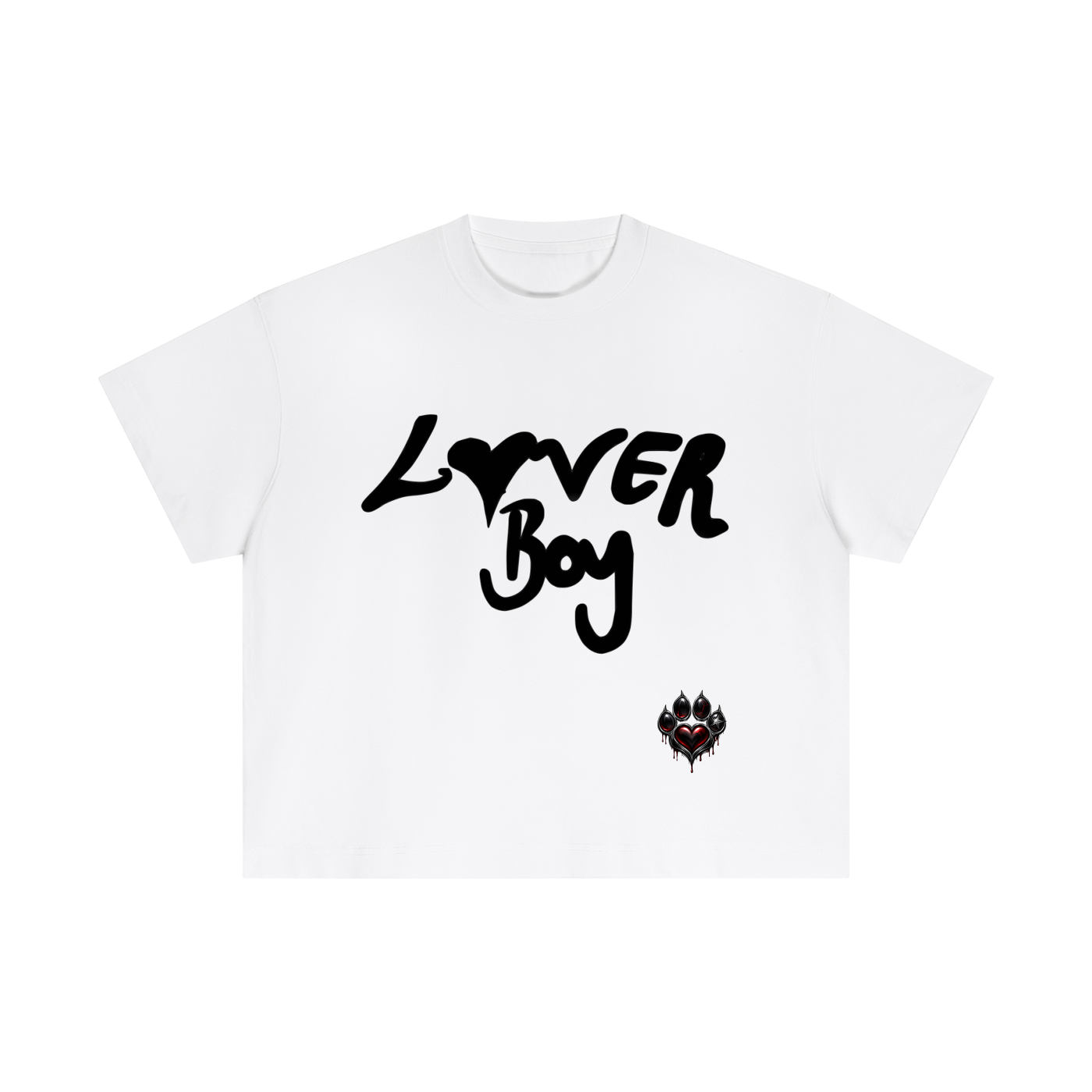 LuverBoy White Boxy T-Shirt