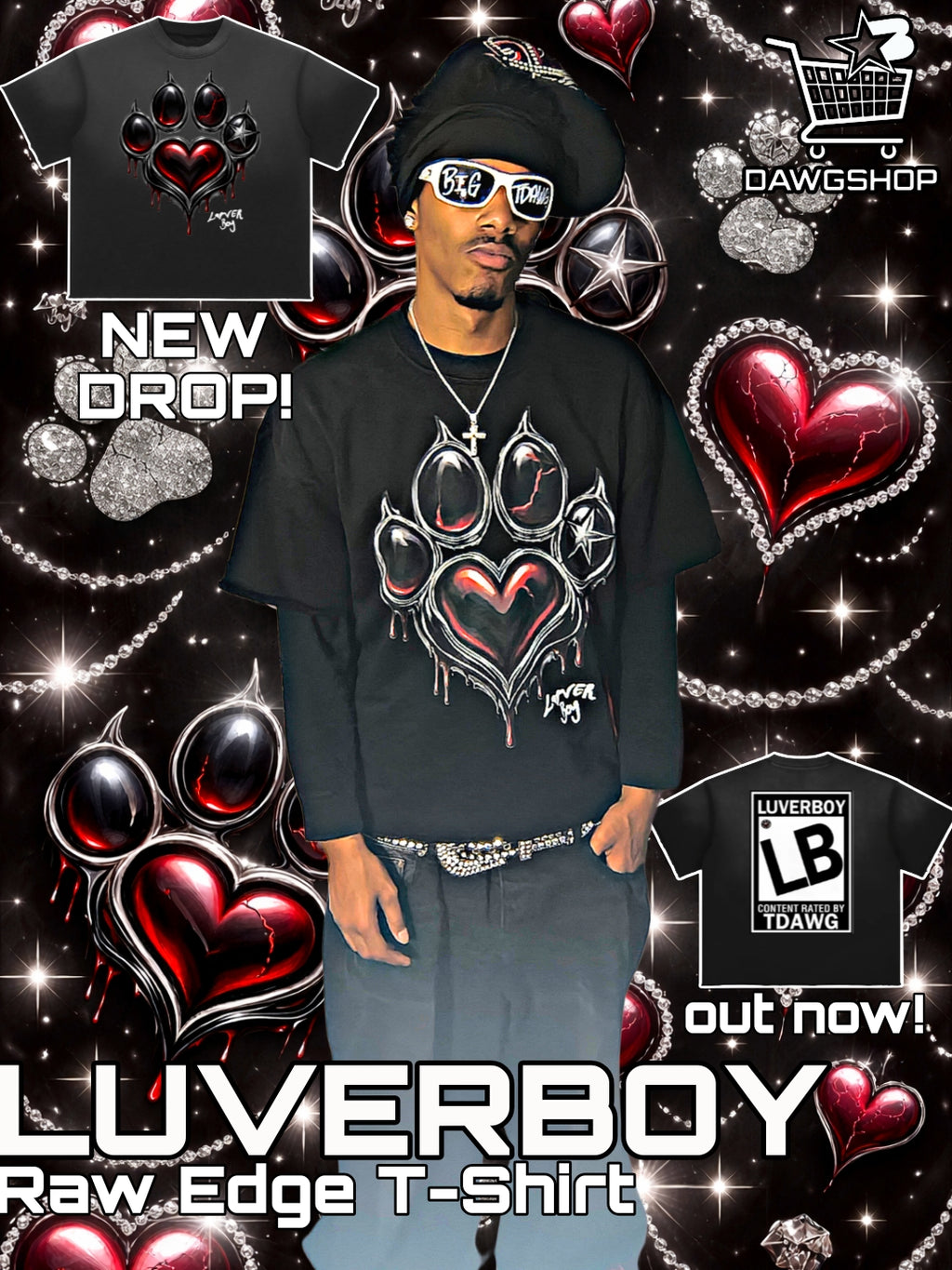 LuverBoy Raw Edge T-Shirt