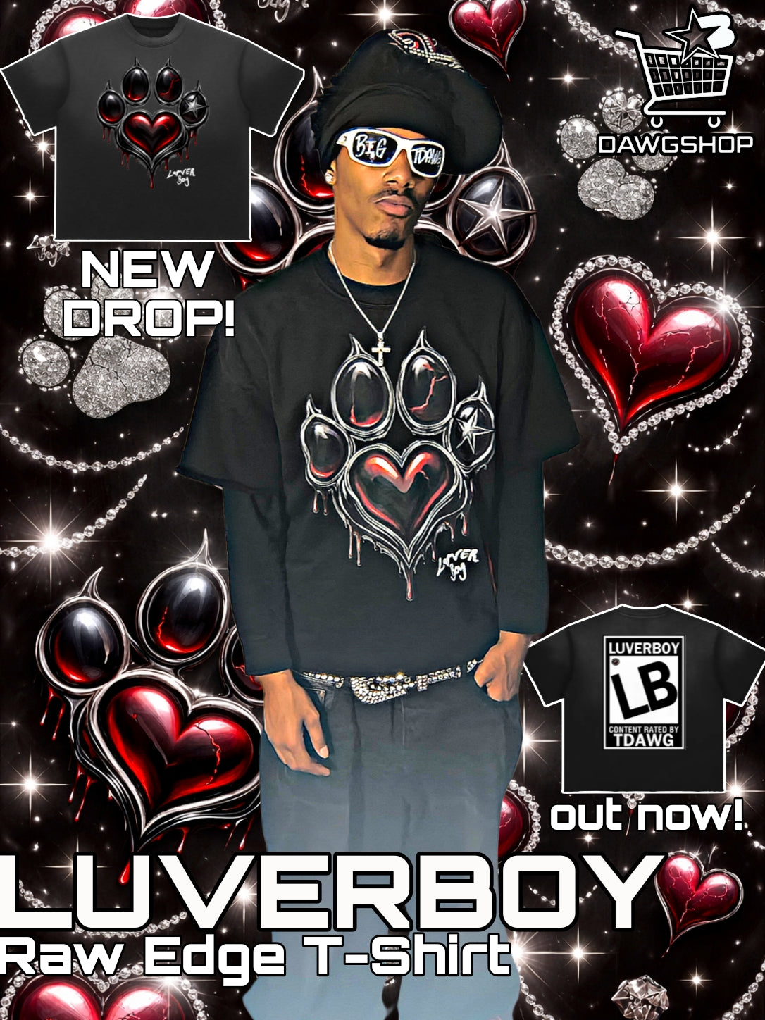 LuverBoy Raw Edge T-Shirt