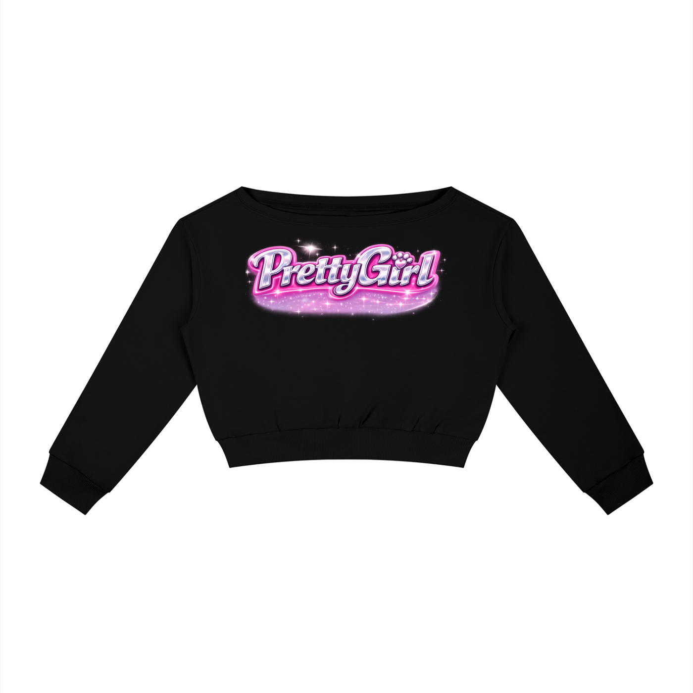 PrettyGirl Women's Off-Shoulder Sweatshirt