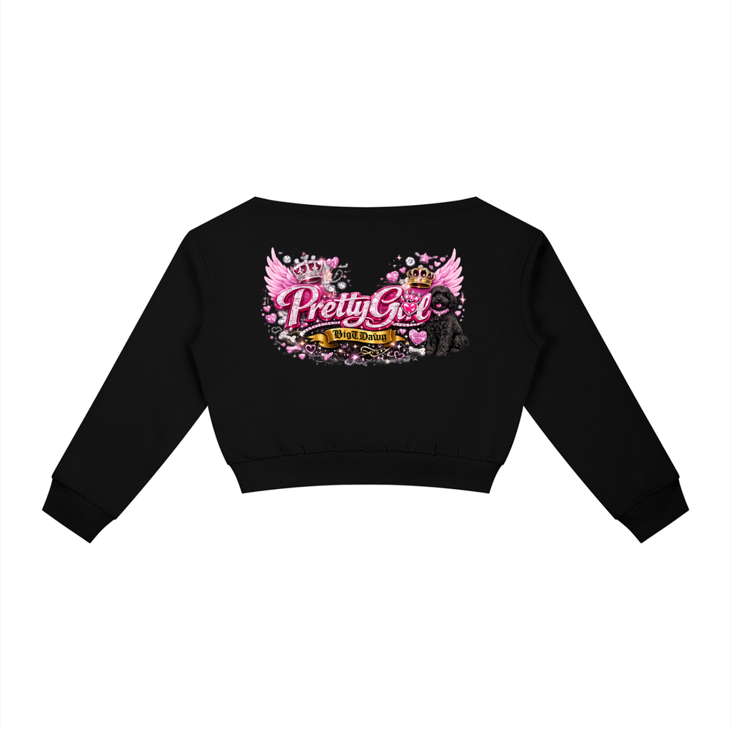 PrettyGirl Women's Off-Shoulder Sweatshirt