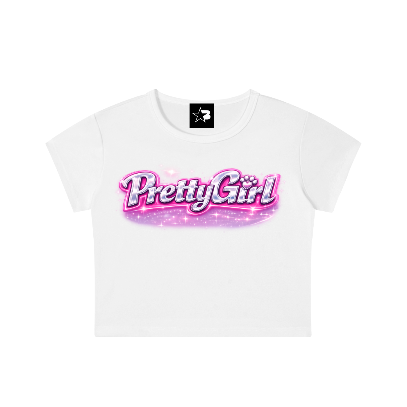 PrettyGirl Snow Washed Crop Top